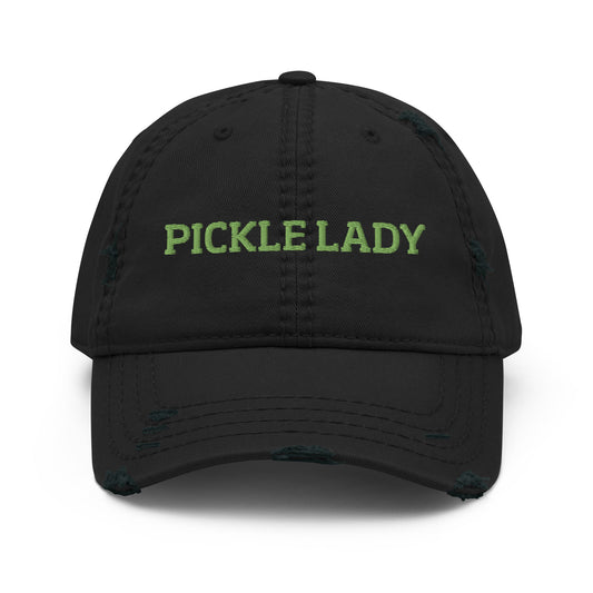 Pickle Lady Distressed Dad Hat - ninanush