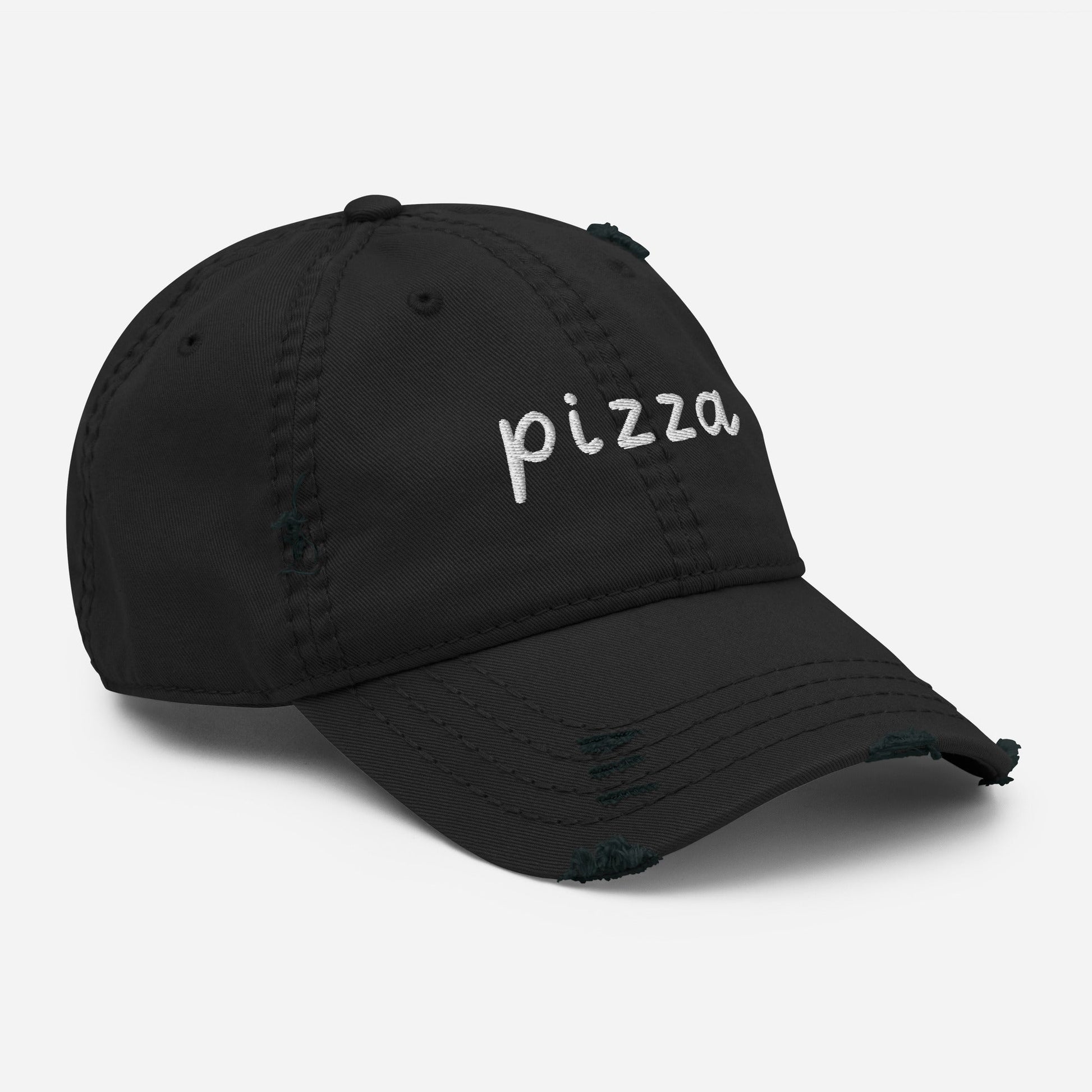 Pizza Distressed Dad Hat - ninanush