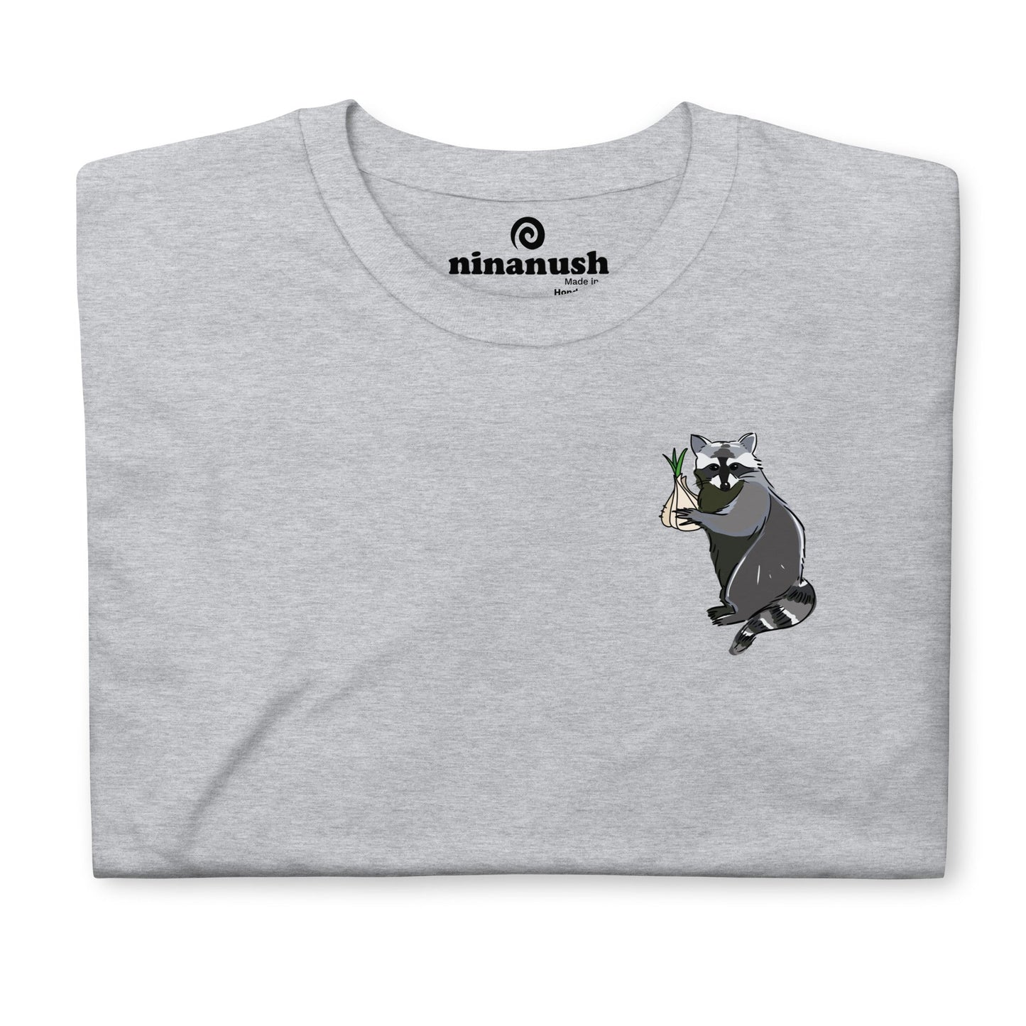 Raccoon Garlic Garden T-Shirt - ninanush