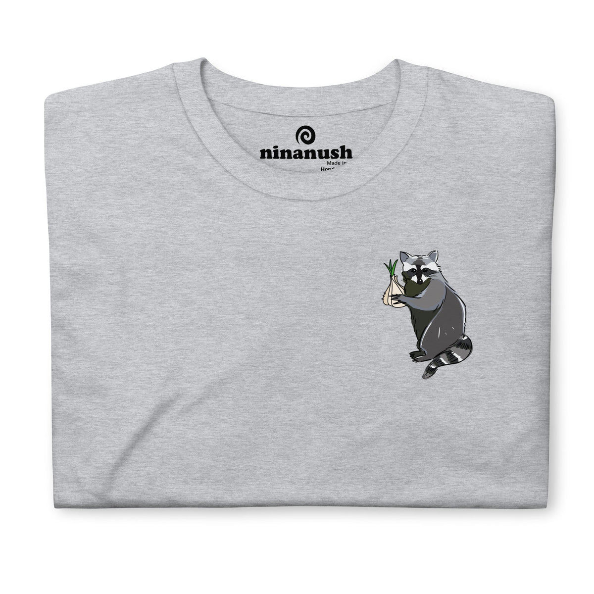 Raccoon Garlic Garden T-Shirt - ninanush