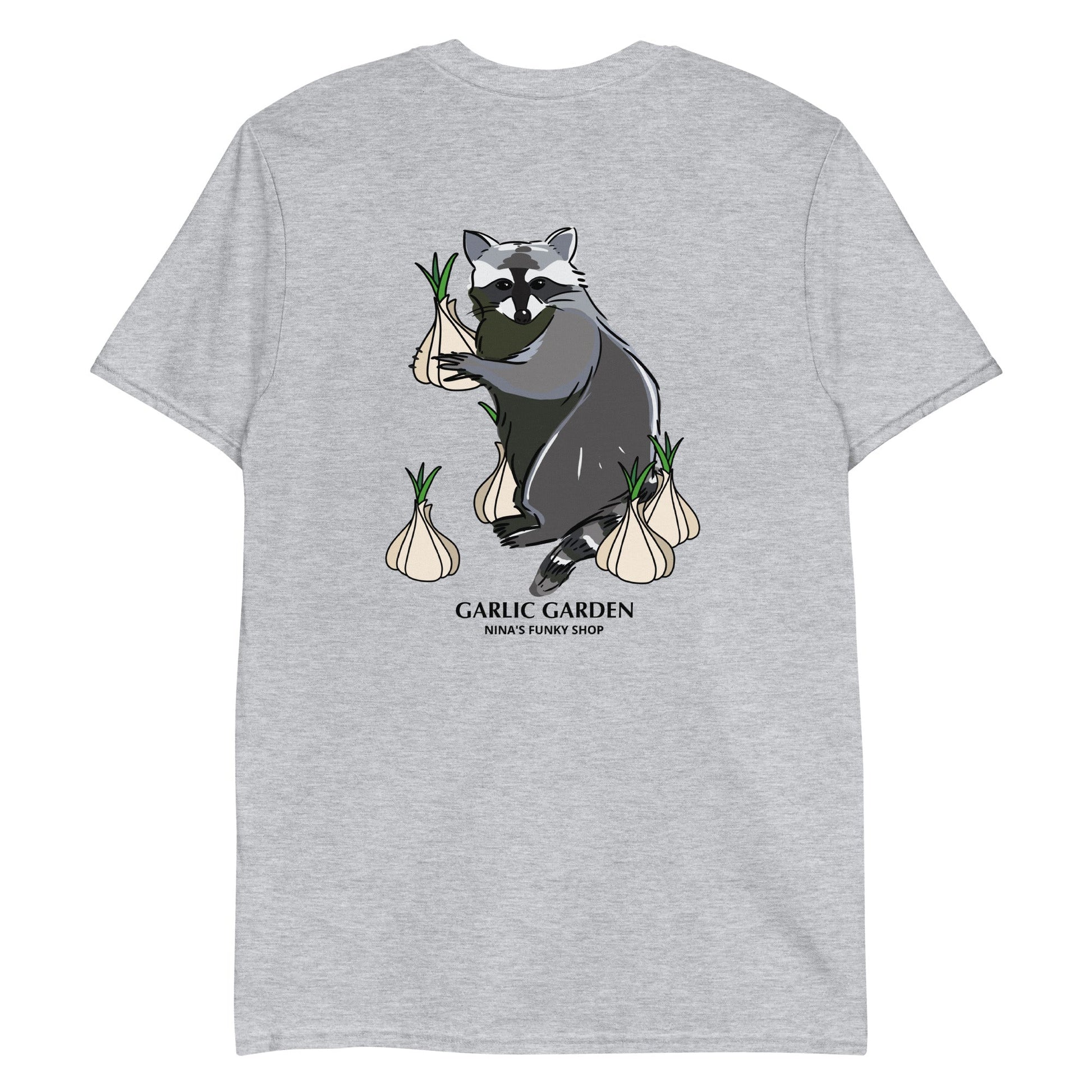 Raccoon Garlic Garden T-Shirt - ninanush