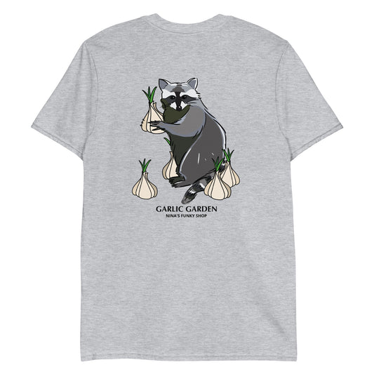 Raccoon Garlic Garden T-Shirt - ninanush