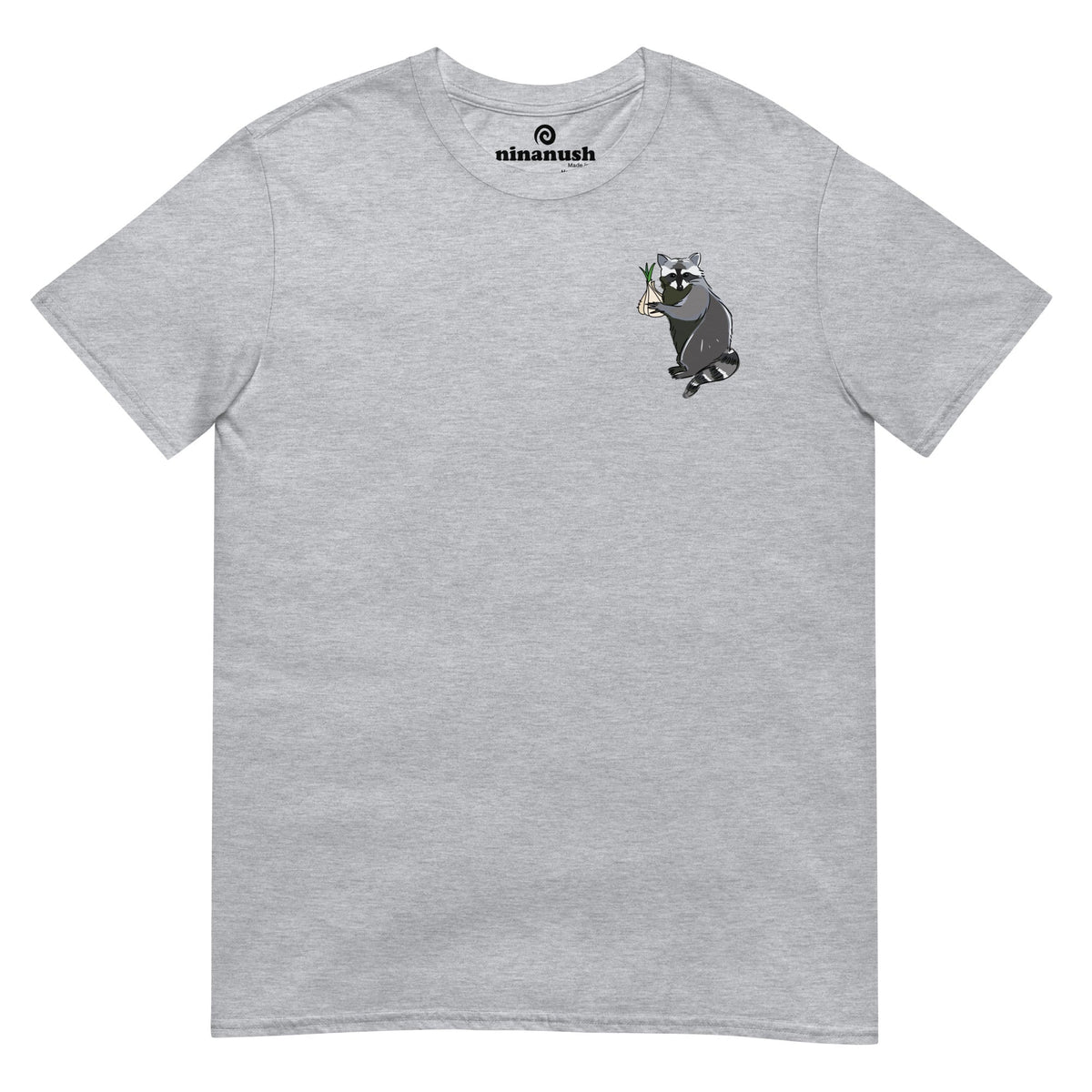Raccoon Garlic Garden T-Shirt - ninanush