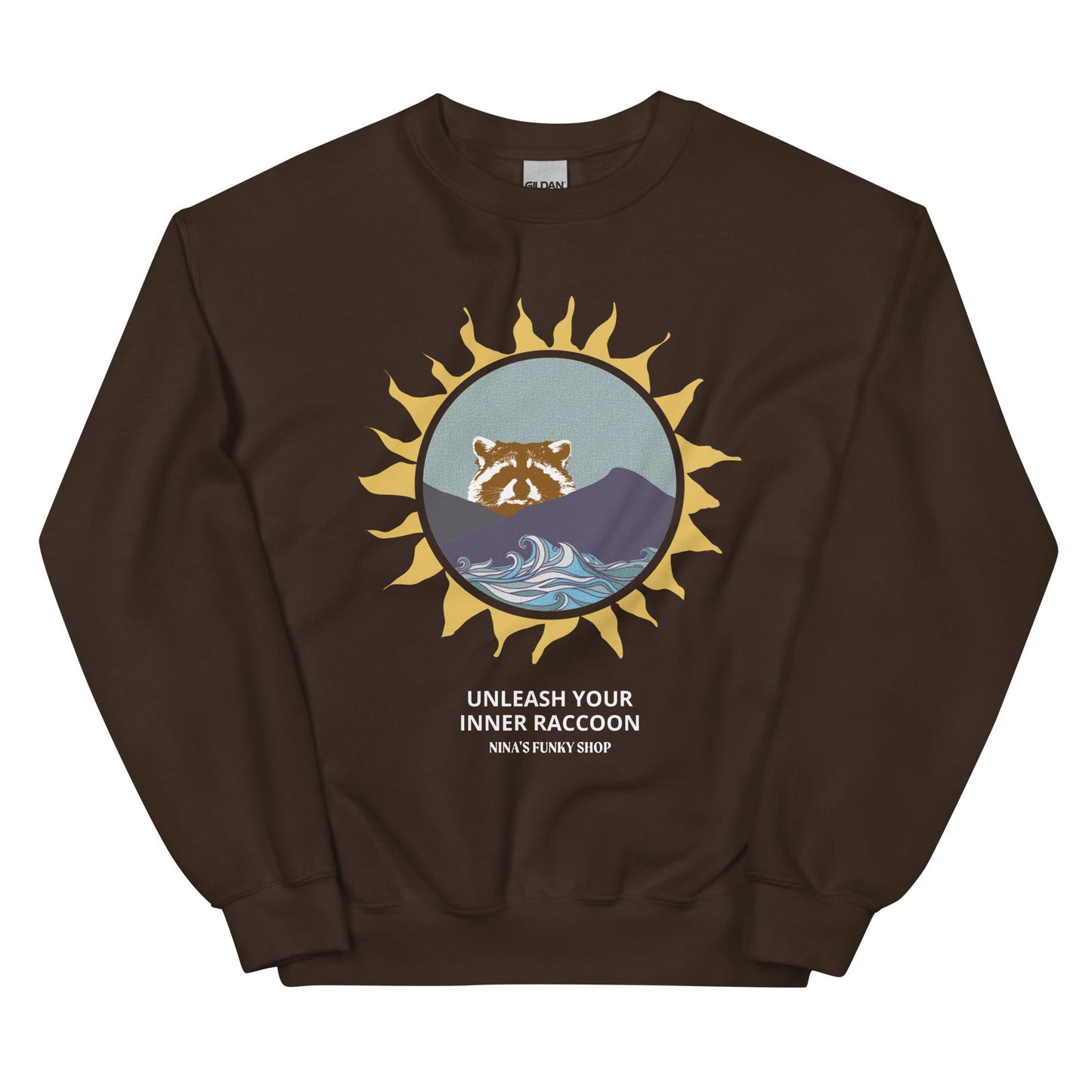 Raccoon Mountain Sweatshirt - Unleash Your Inner Raccoon - ninanush
