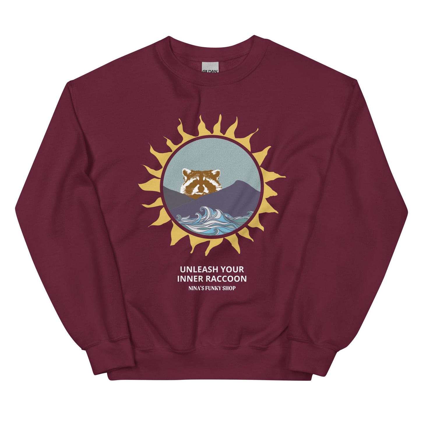Raccoon Mountain Sweatshirt - Unleash Your Inner Raccoon - ninanush