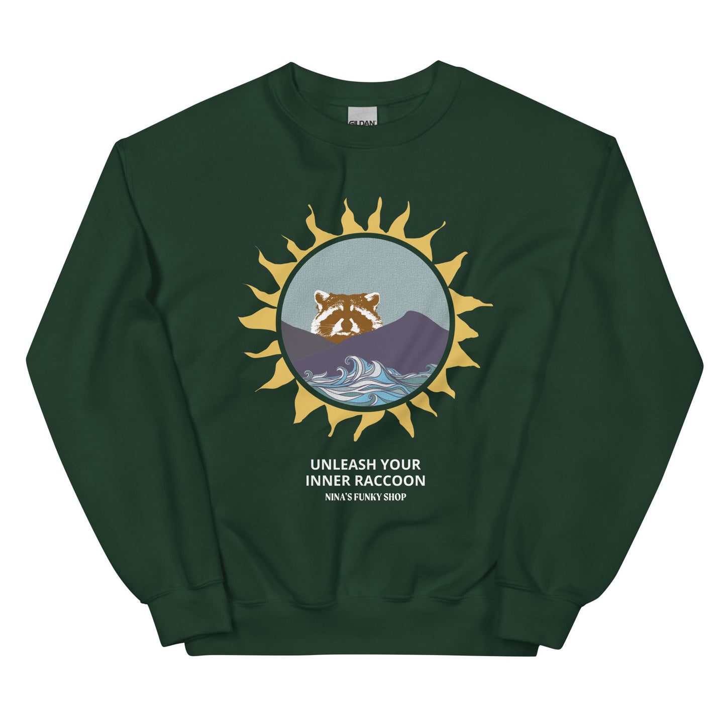 Raccoon Mountain Sweatshirt - Unleash Your Inner Raccoon - ninanush
