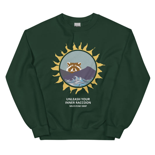 Raccoon Mountain Sweatshirt - Unleash Your Inner Raccoon - ninanush