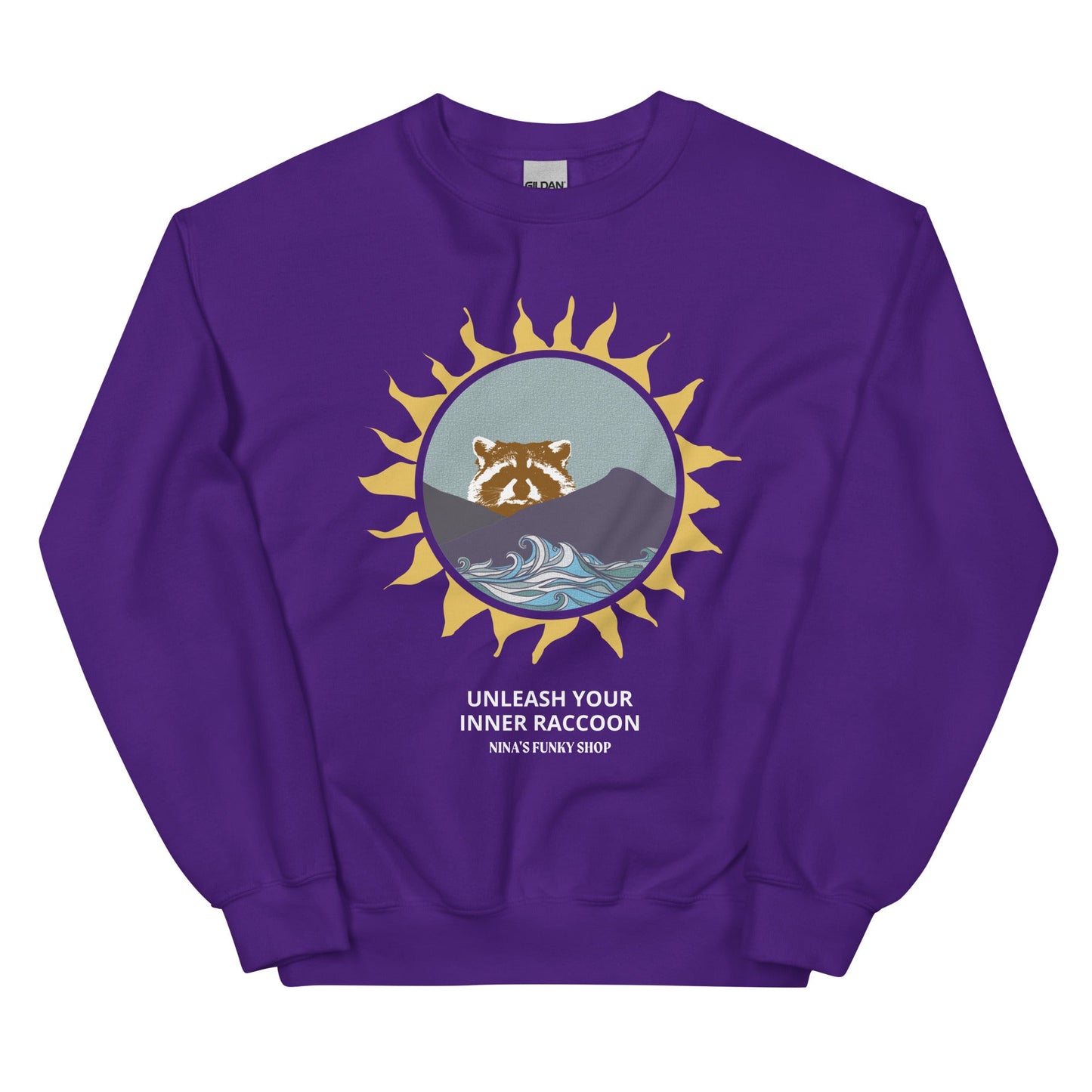 Raccoon Mountain Sweatshirt - Unleash Your Inner Raccoon - ninanush