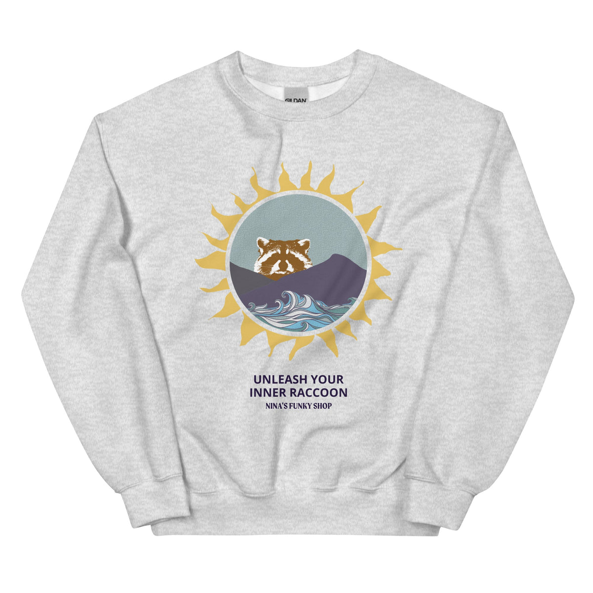 Raccoon Mountain Sweatshirt - Unleash Your Inner Raccoon - ninanush
