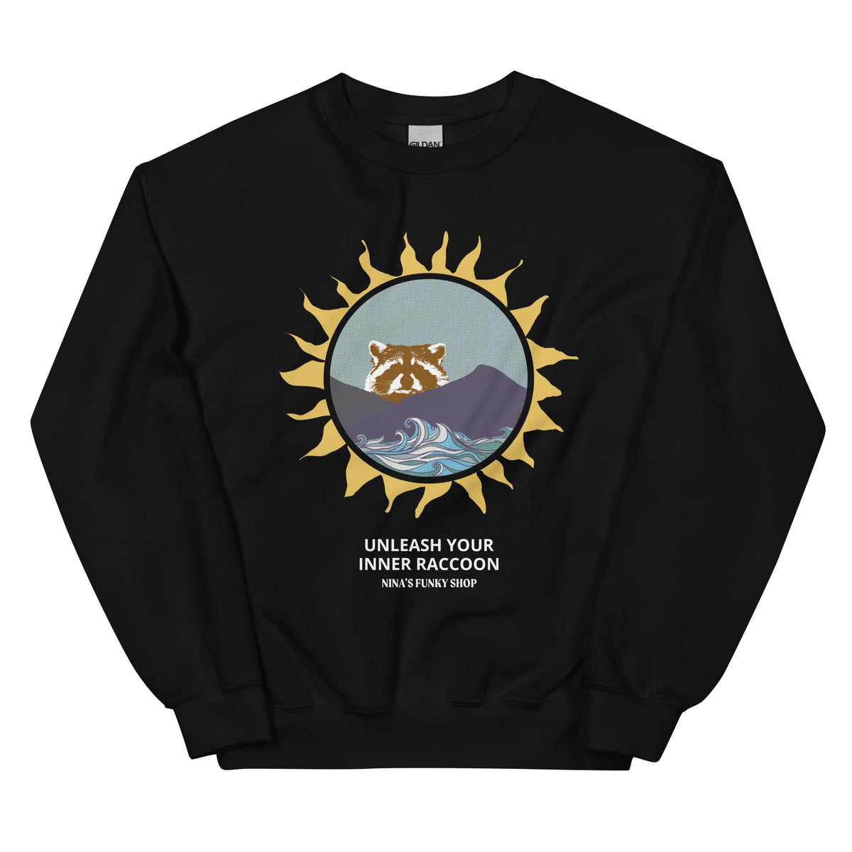 Raccoon Mountain Sweatshirt - Unleash Your Inner Raccoon - ninanush