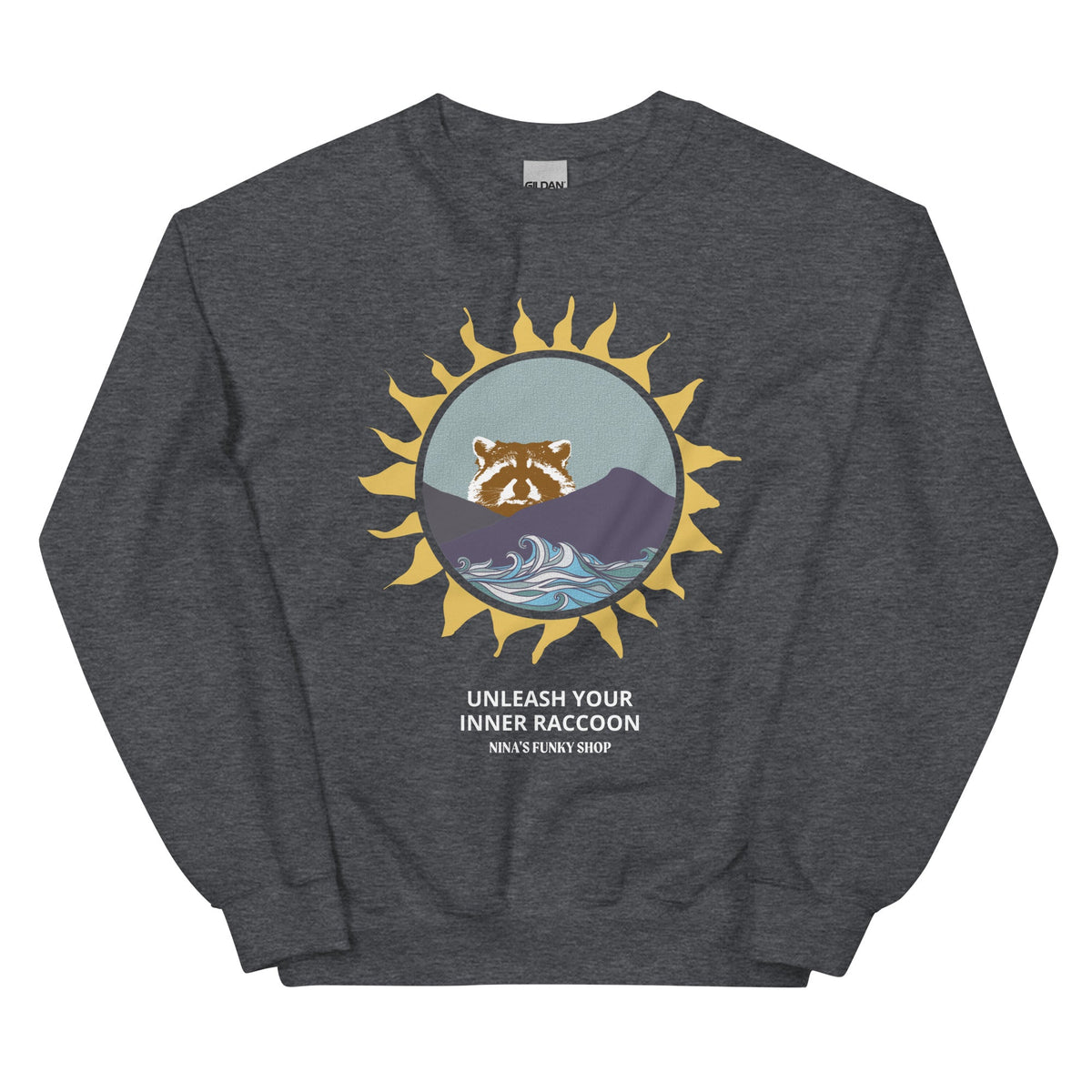 Raccoon Mountain Sweatshirt - Unleash Your Inner Raccoon - ninanush