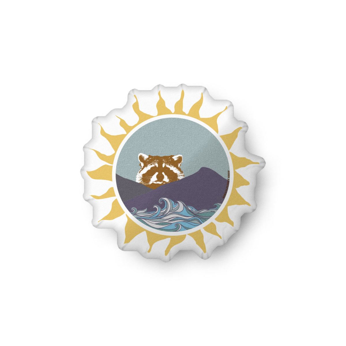 Raccoon Sun Shaped Pillow - ninanush