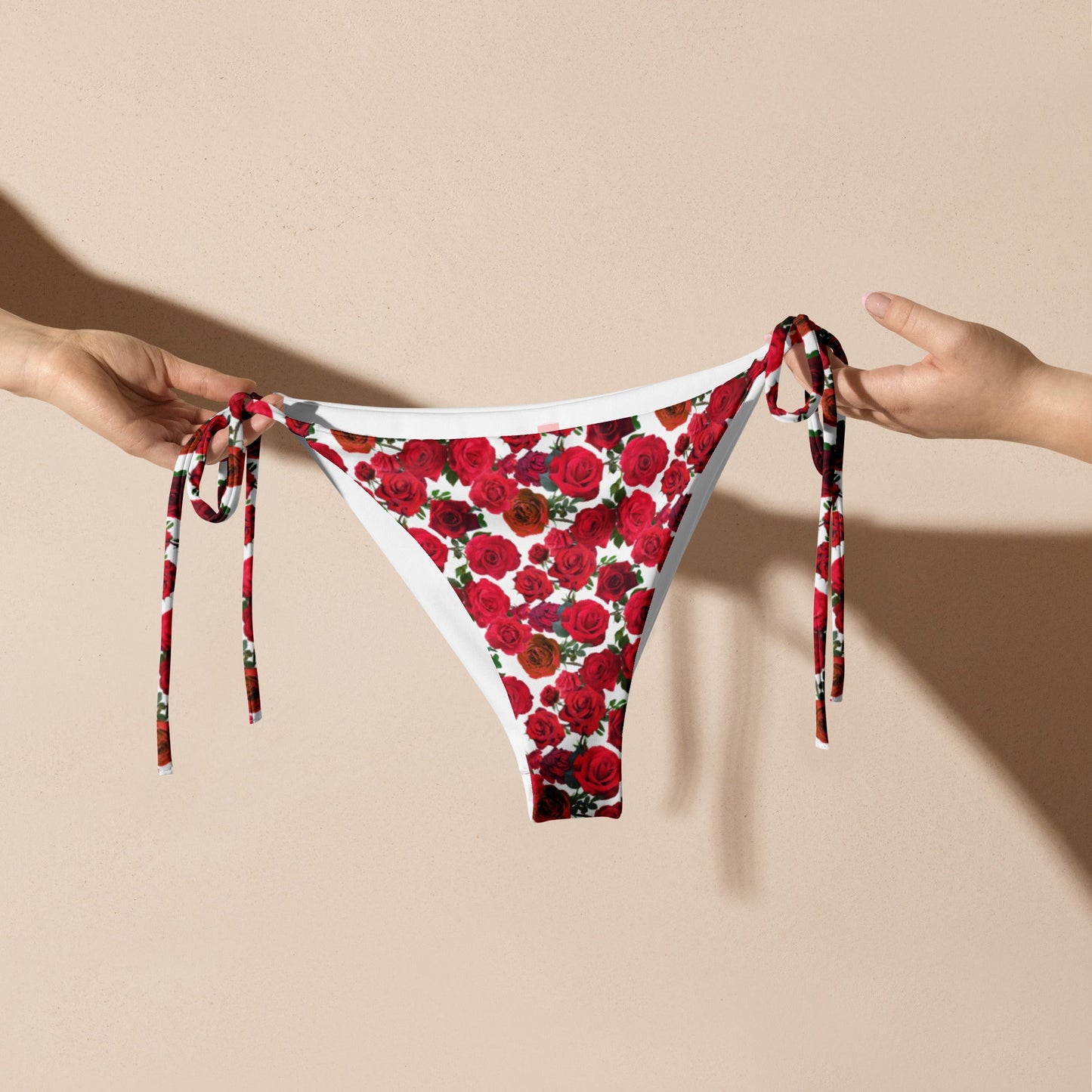Red Roses Recycled Bikini Bottom - ninanush