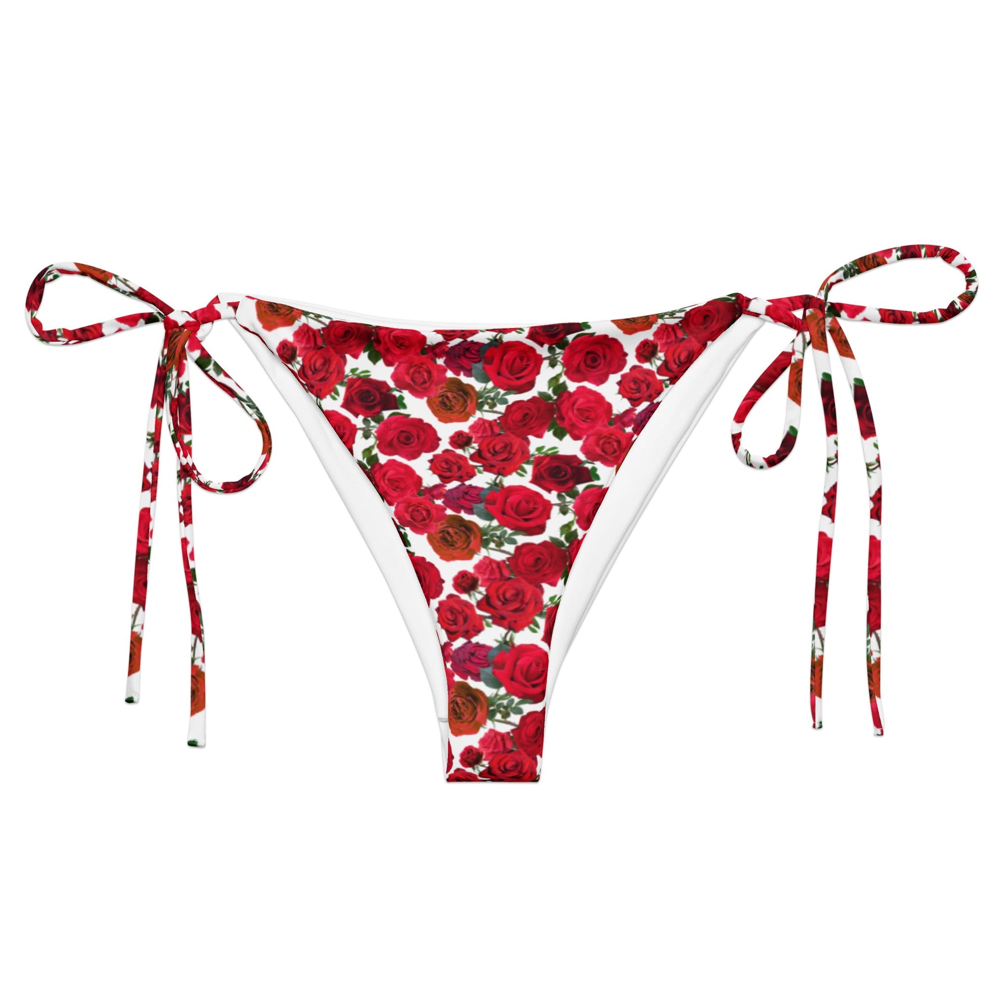 Red Roses Recycled Bikini Bottom - ninanush
