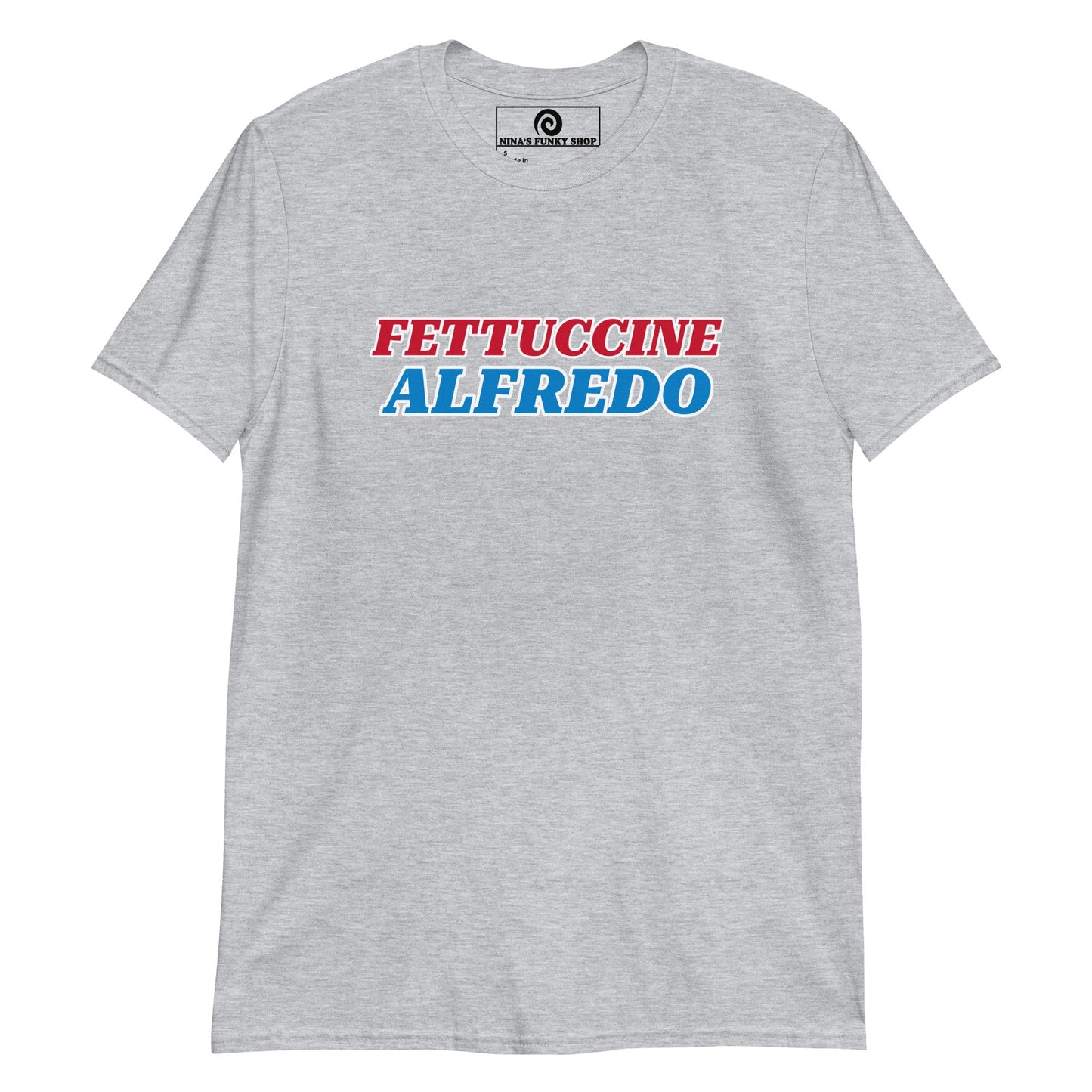 Red White & Blue Fettuccine Alfredo T-Shirt - ninanush