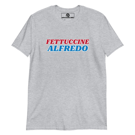 Red White & Blue Fettuccine Alfredo T-Shirt - ninanush