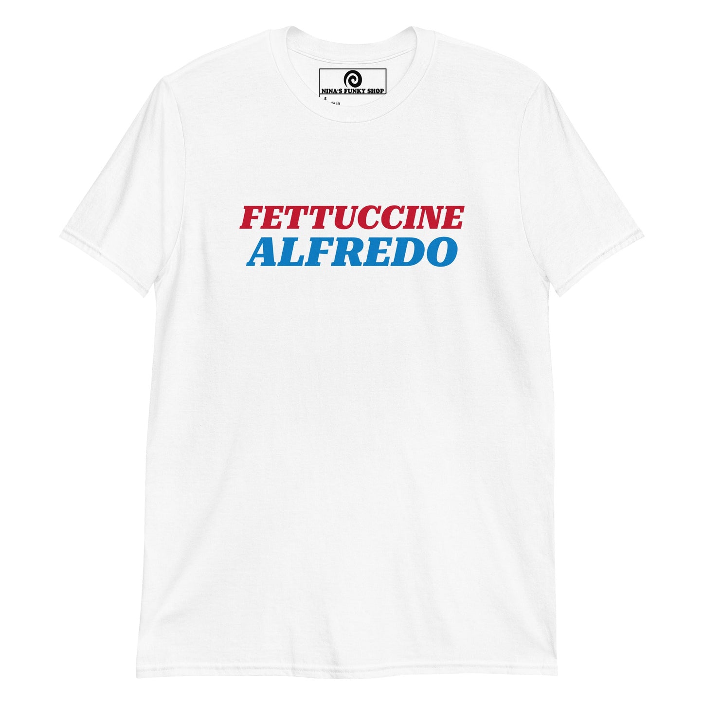 Red White & Blue Fettuccine Alfredo T-Shirt - ninanush