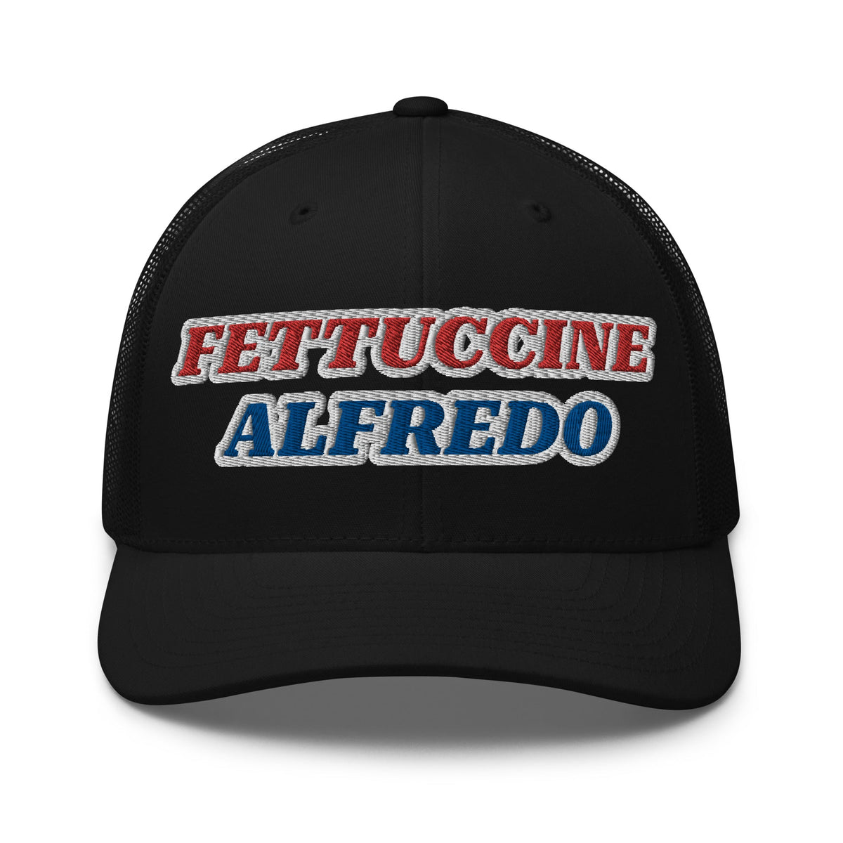 Red, White & Blue Fettuccine Alfredo Trucker Hat - ninanush