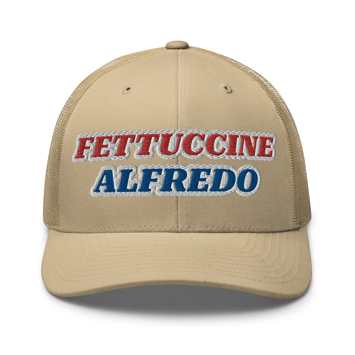 Red, White & Blue Fettuccine Alfredo Trucker Hat - ninanush