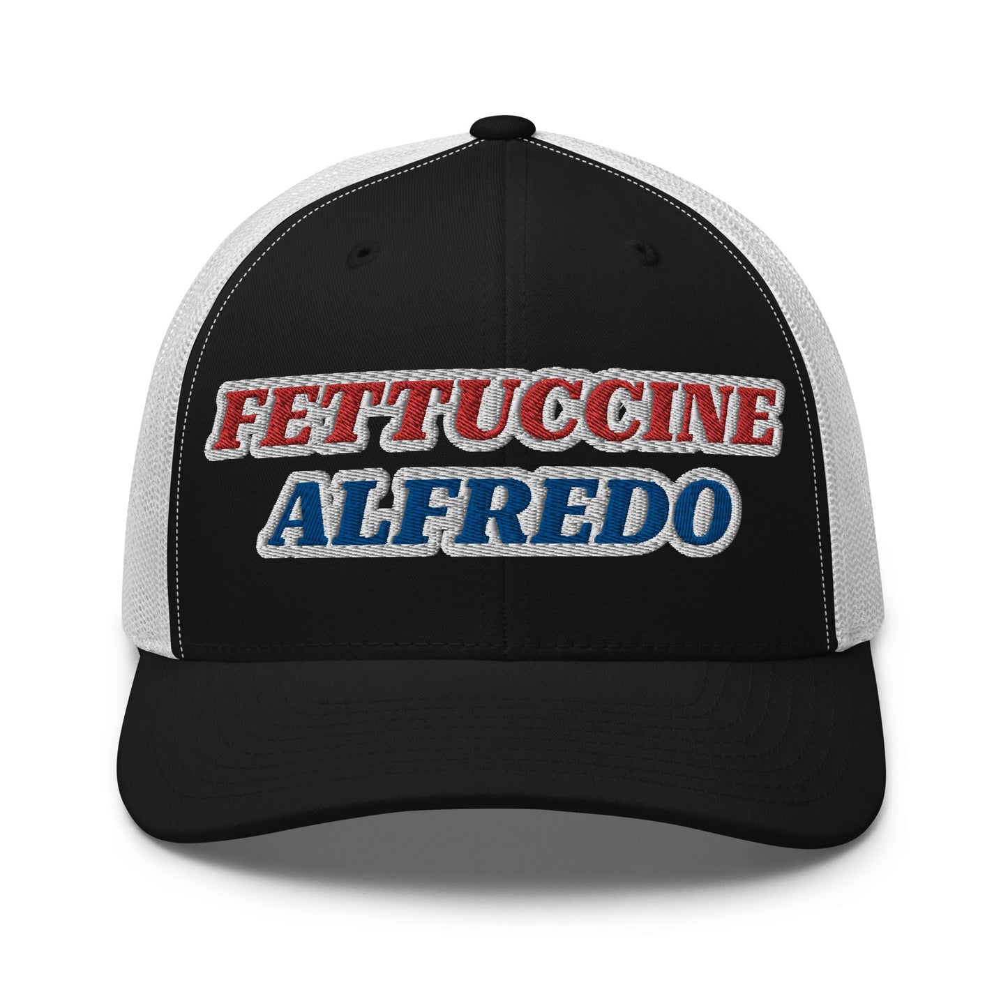 Red, White & Blue Fettuccine Alfredo Trucker Hat - ninanush
