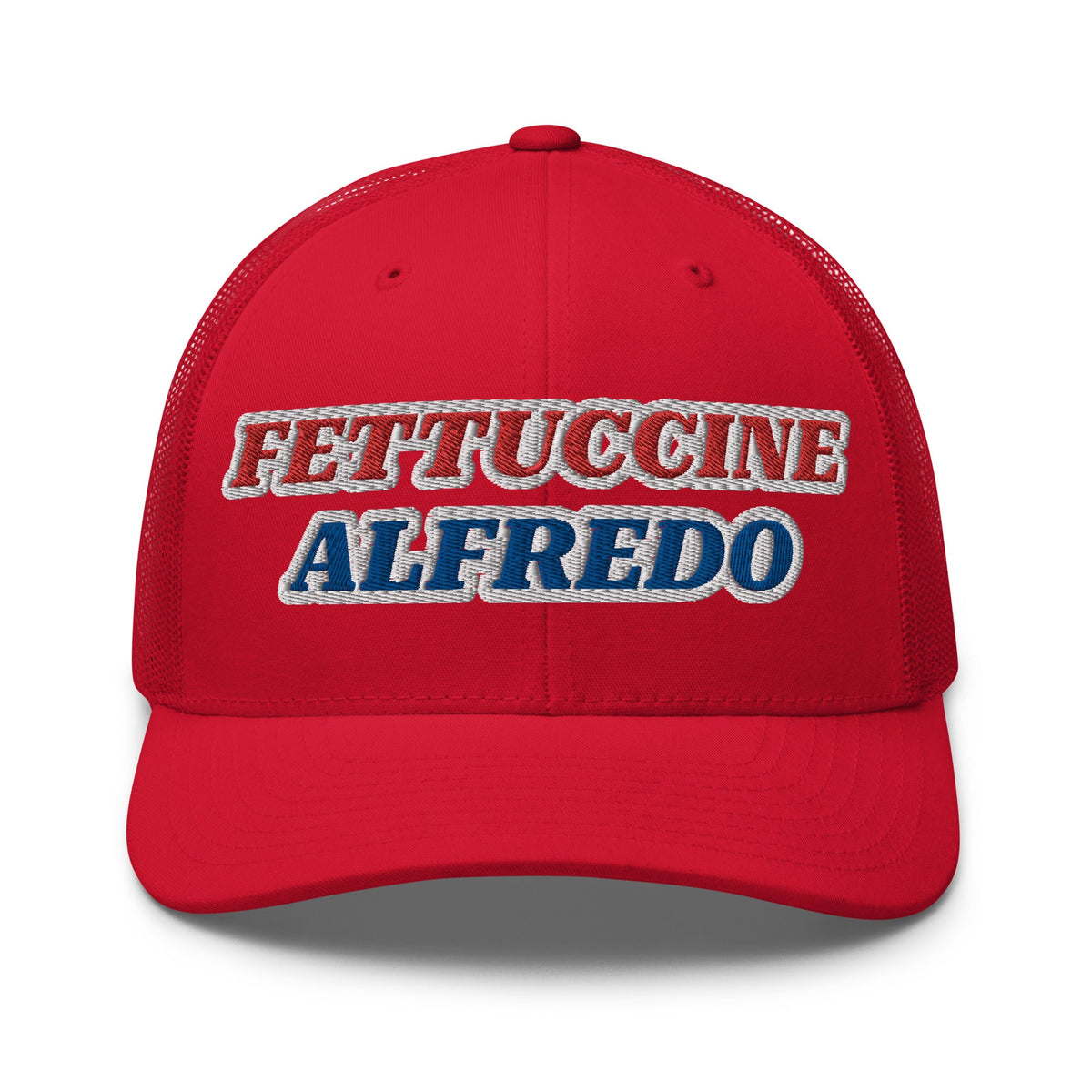 Red, White & Blue Fettuccine Alfredo Trucker Hat - ninanush