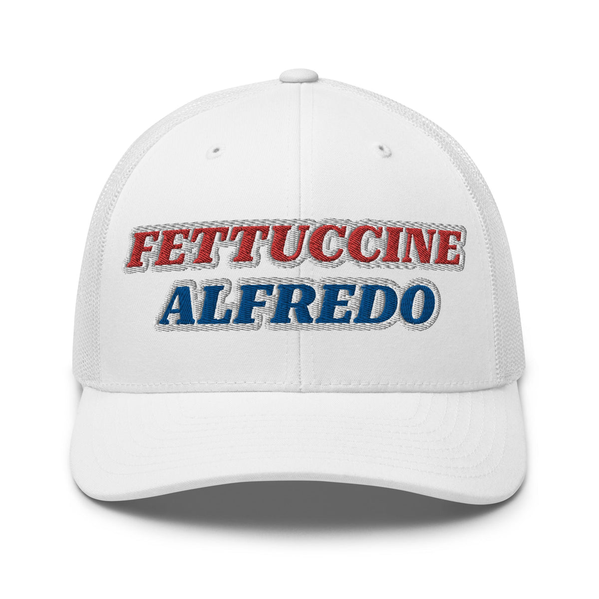 Red, White & Blue Fettuccine Alfredo Trucker Hat - ninanush