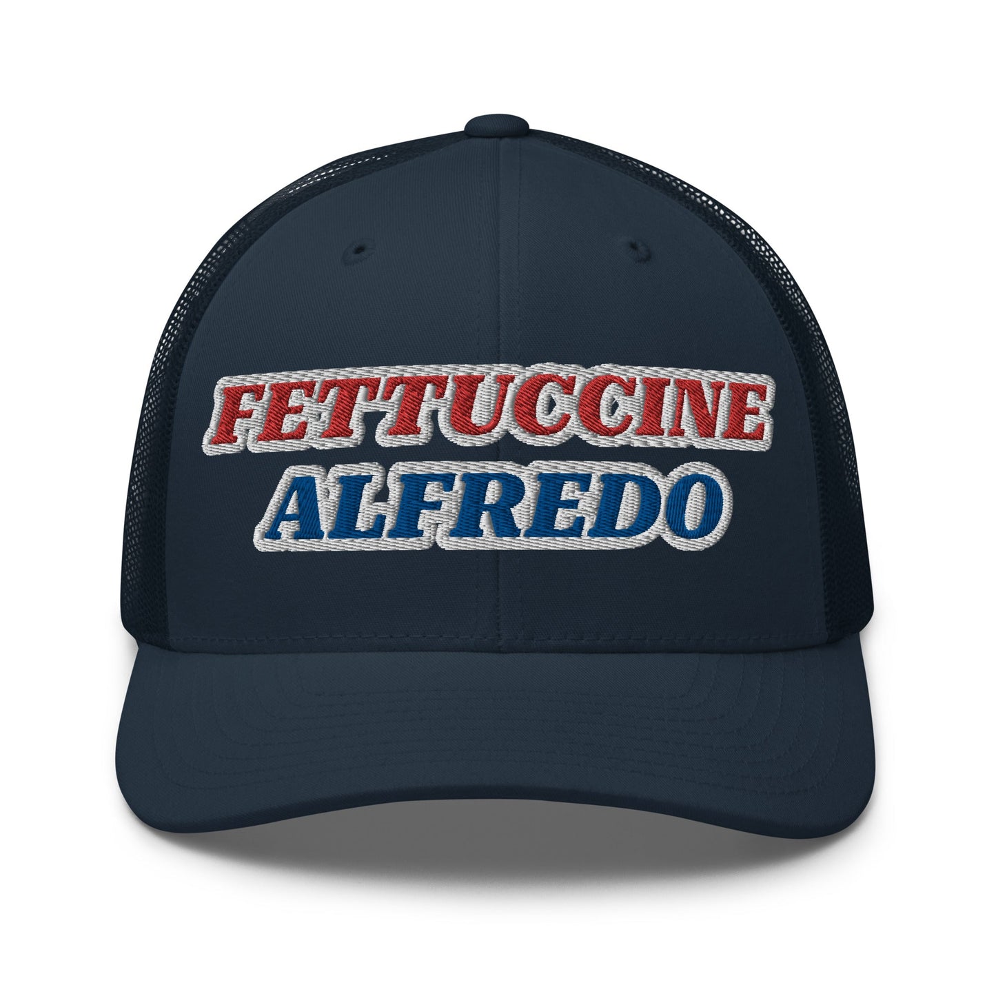 Red, White & Blue Fettuccine Alfredo Trucker Hat - ninanush