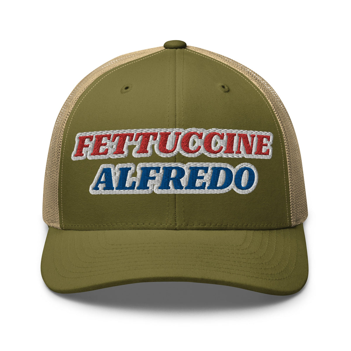 Red, White & Blue Fettuccine Alfredo Trucker Hat - ninanush