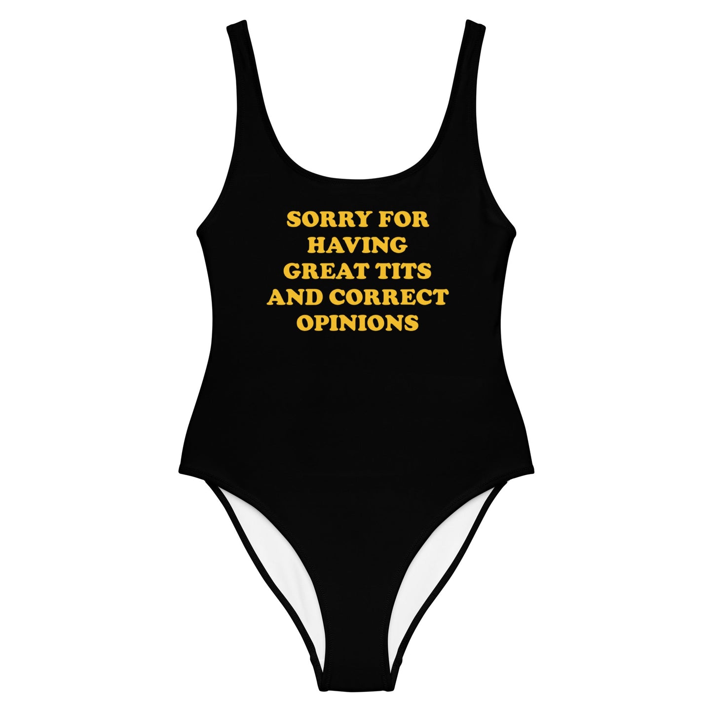 Sorry For Having Great Tits and Correct Opinions One-Piece Swimsuit - ninanush