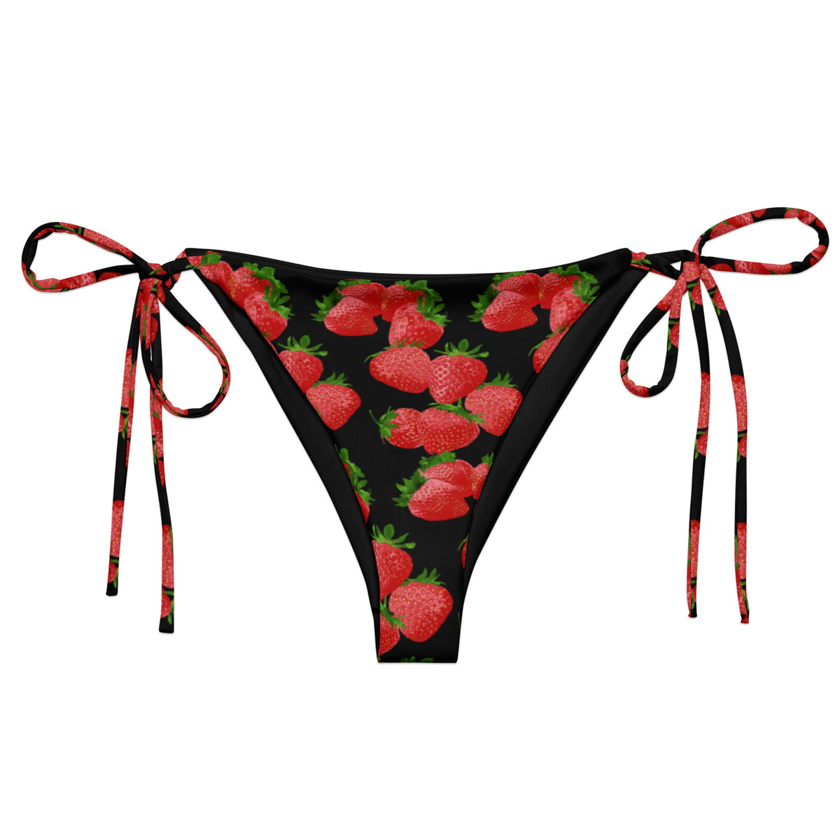 Strawberries Recycled Bikini Bottom - ninanush