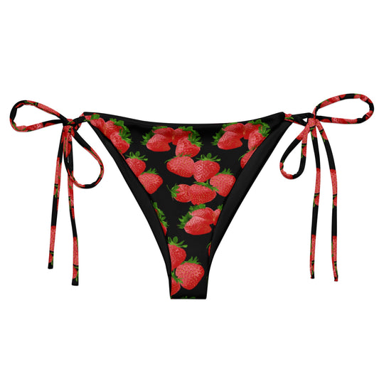 Strawberries Recycled Bikini Bottom - ninanush
