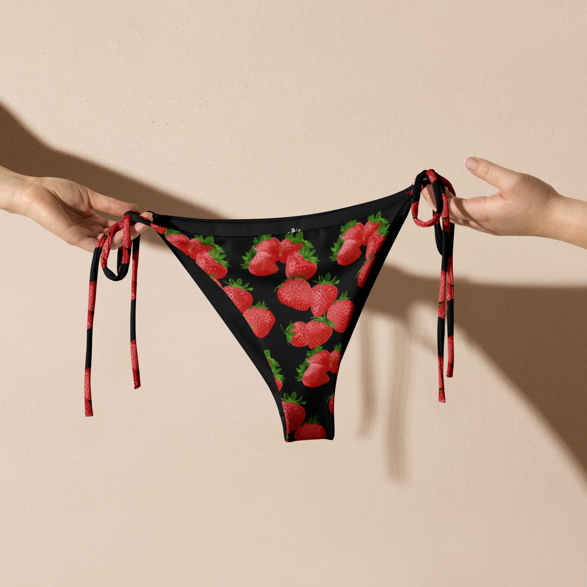 Strawberries Recycled Bikini Bottom - ninanush