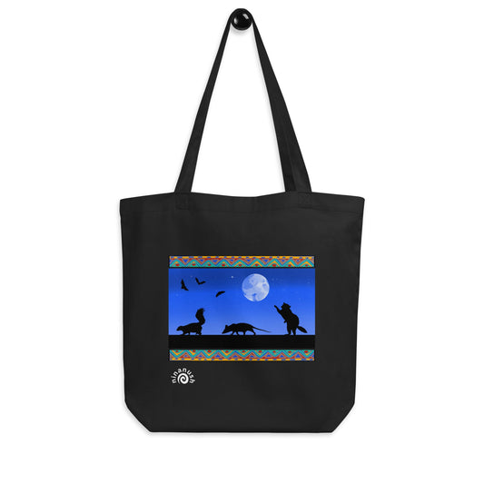 Trash Cats Night Stroll Eco Tote Bag - ninanush