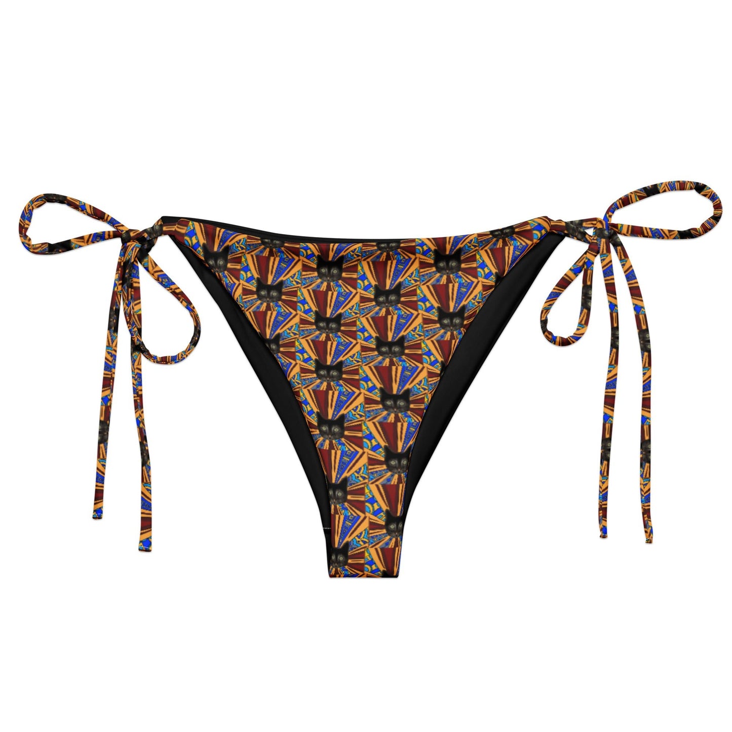 Trippy Cats Recycled Bikini Bottom - ninanush