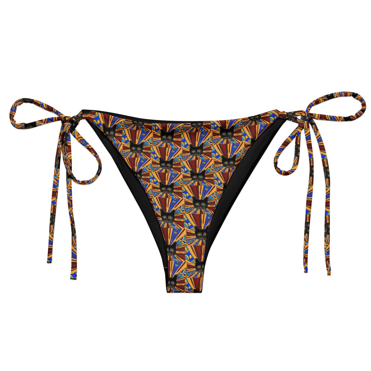 Trippy Cats Recycled Bikini Bottom - ninanush