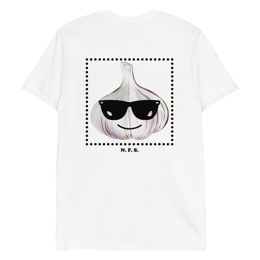 White Garlic T-Shirt - Our Cool Garlic T-Shirt is soft, comfortable and expertly printed just for you. It's a classic cotton tee with a funny garlic design. The perfect tee for garlic lovers and beyond.
