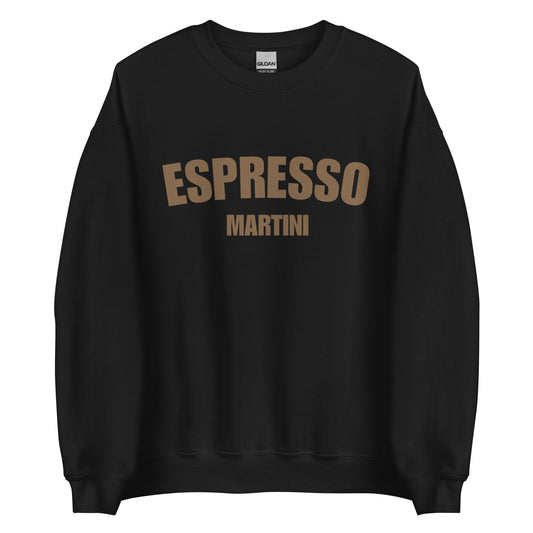 Black Espresso Martini Sweatshirt from Nina's Funky Shop by ninanush - Love espresso martinis? Our Espresso Martini Sweatshirt is a perfect bold sweatshirt for martini enthusiasts. It's a unisex, crew neck sweatshirt with "Espresso Martini", expertly printed on the front. Perfect for cozy nights in or stand out streetwear, this espresso sweatshirt is designed by Nina and made just for you.