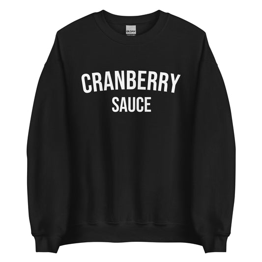 Black Cranberry Sauce Sweatshirt from Nina's Funky Shop by ninanush - Do you love cranberry sauce? Looking for a funny foodie gift? Our Cranberry Sauce Crewneck Sweatshirt is soft, comfortable and just what you need. A unisex, funny holiday sweatshirt or cozy streetwear for foodies and cranberry sauce lovers. This cranberry sauce enthusiast sweatshirt is designed by Nina and made just for you.