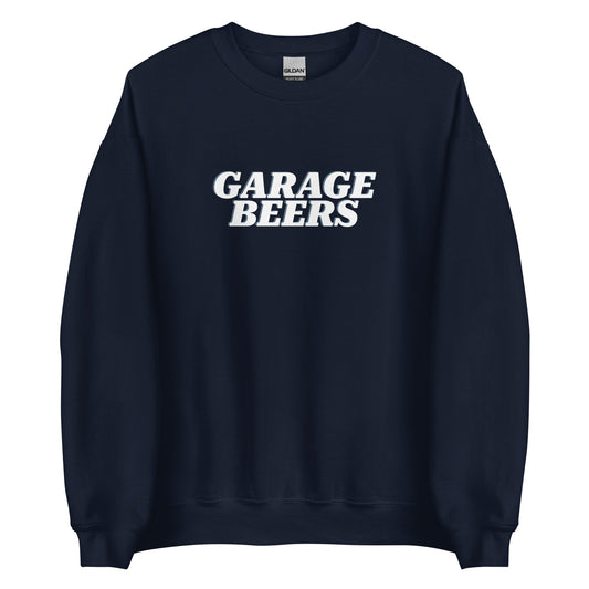 Navy Garage Beers Sweatshirt from Nina's Funky Shop by ninanush - Do you love beer? Looking for a funny gift for a friend? Our Garage Beers Crew Neck Sweatshirt is soft, comfortable and just what you need. It's a unisex sweatshirt that comes in a variety of colors with "Garage Beers", expertly printed on the front. A funny foodie sweatshirt and stand out beer lover streetwear. 