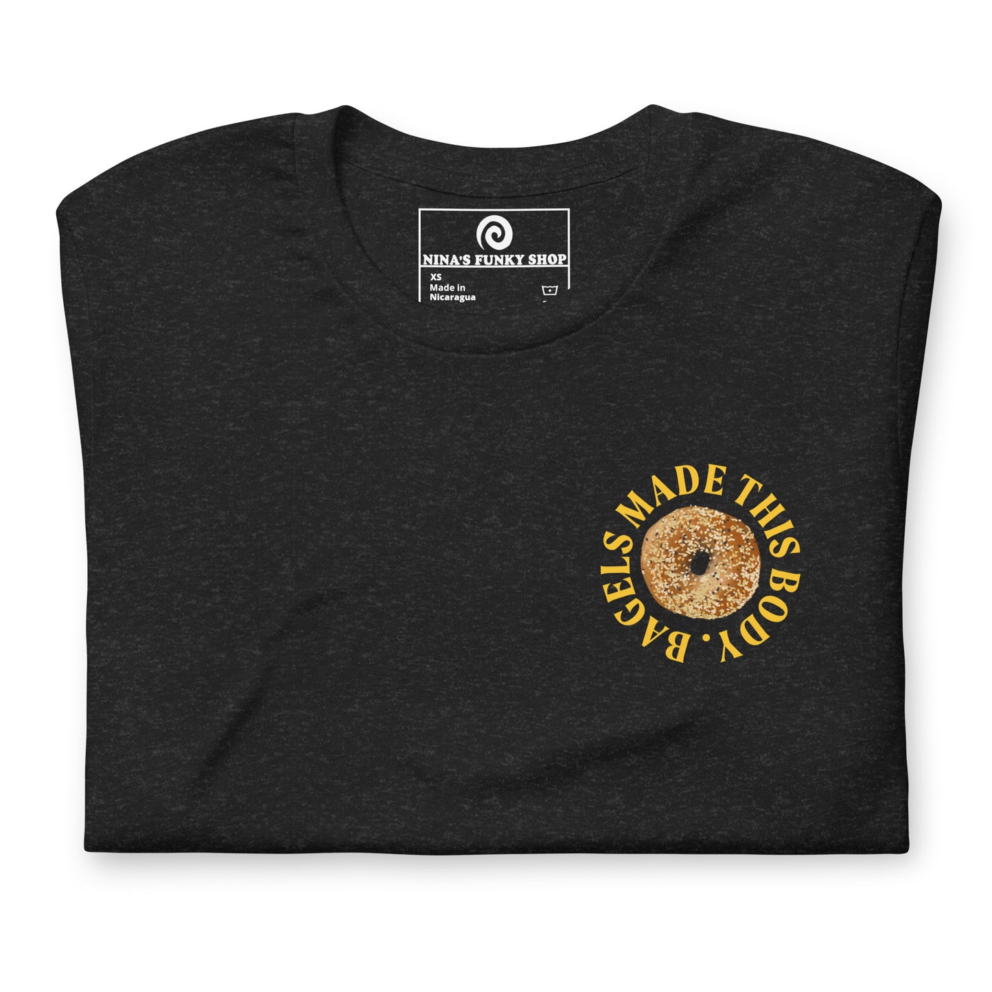 Bagels Made This Body T-Shirt - Colorful, Front And Back