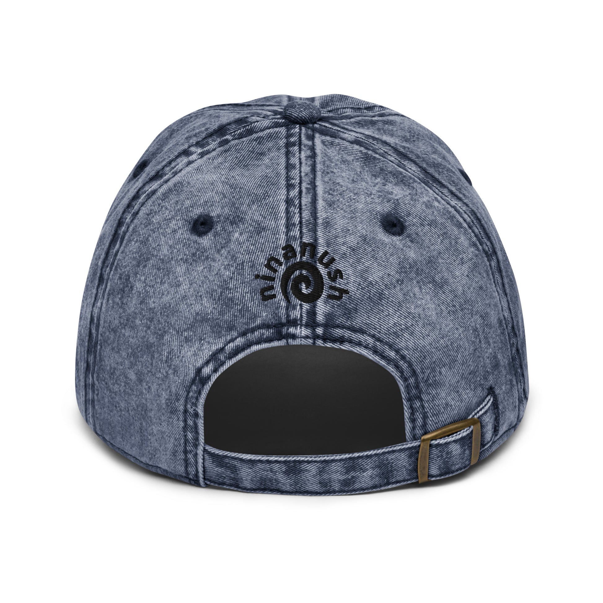 Back of blue shawarma dad hat - This shawarma dad hat is just what every Middle Eastern food lover needs. It's comfortable, eye-catching, designed for shawarma lovers and made just for you. This funny food hat has a washed out vintage style with a carefully embroidered design for shawarma enthusiasts. A perfect everyday hat or gift for shawarma lover.
