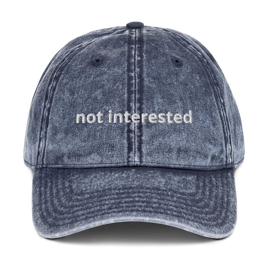 Blue Not interested hat