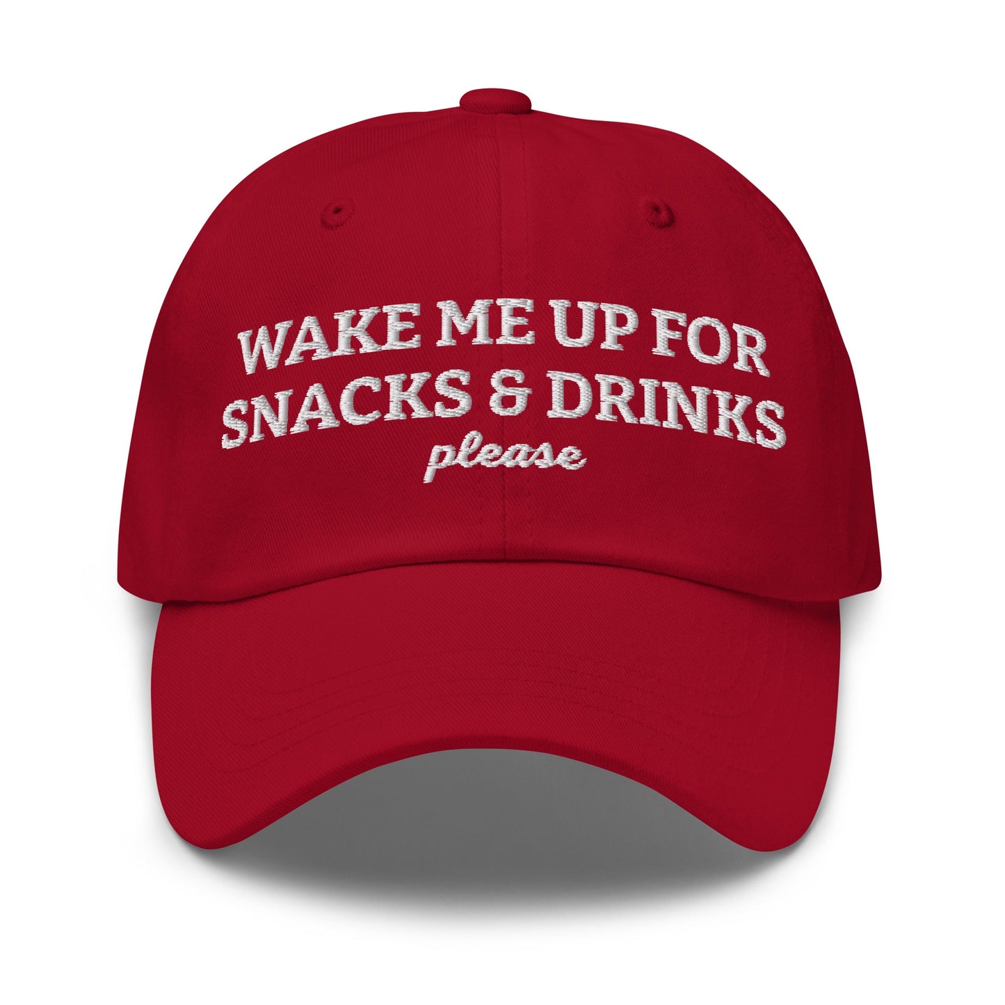 Wake Me Up For Snacks And Drinks Please Dad Hat - ninanush