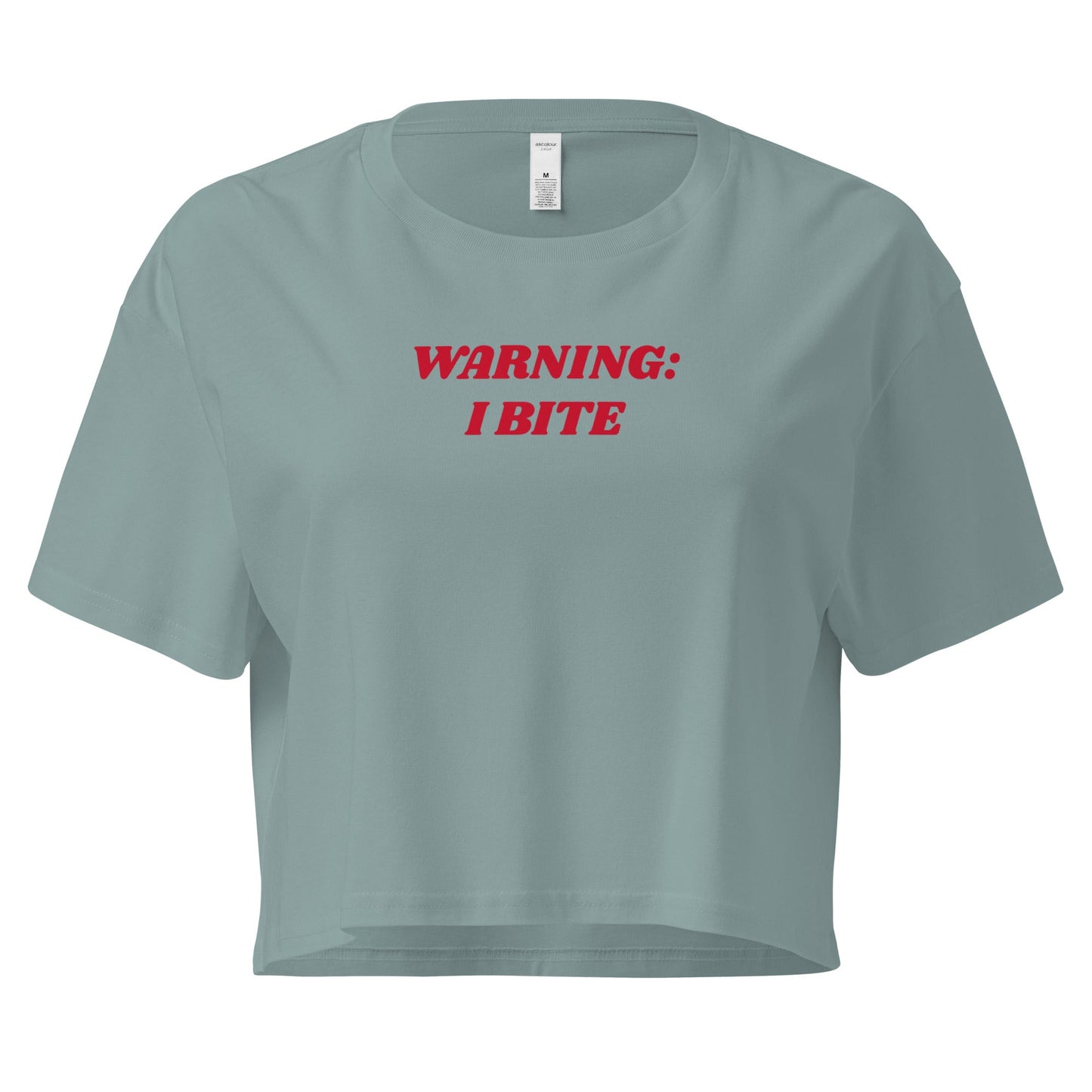 Warning: I Bite Crop Tee - ninanush