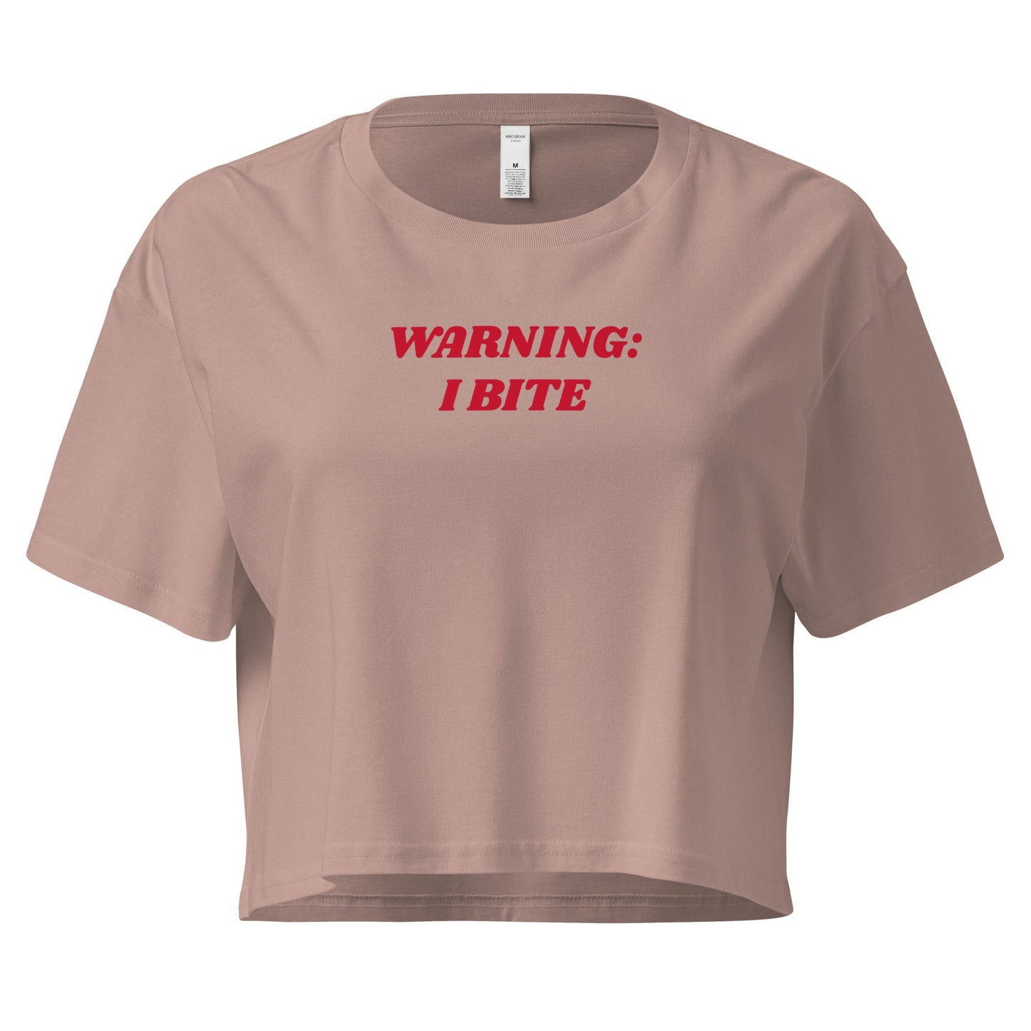 Warning: I Bite Crop Tee - ninanush