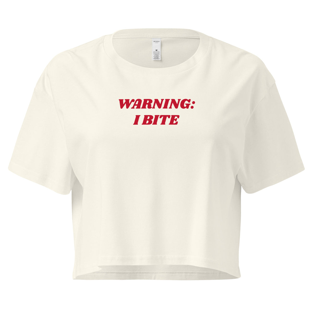 Warning: I Bite Crop Tee - ninanush