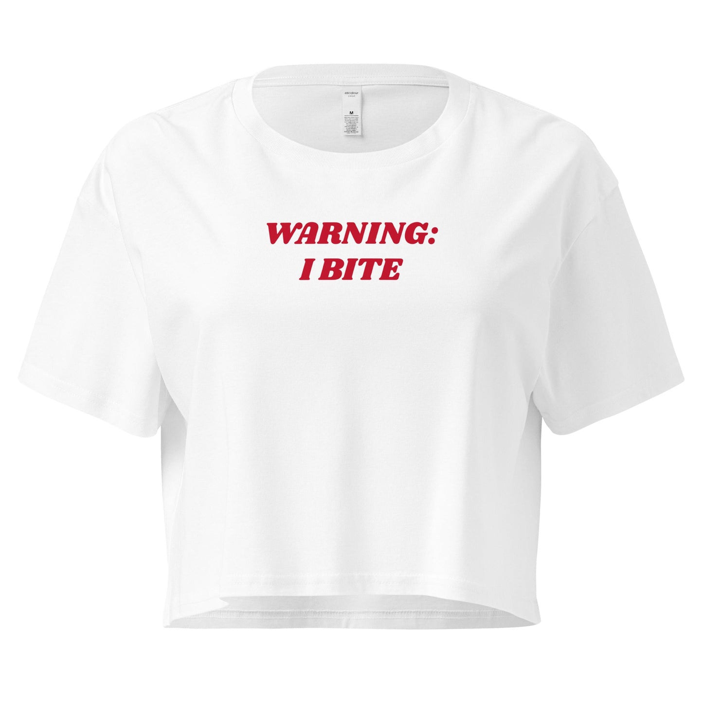 Warning: I Bite Crop Tee - ninanush