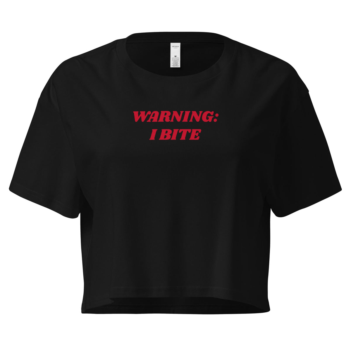 Warning: I Bite Crop Tee - ninanush