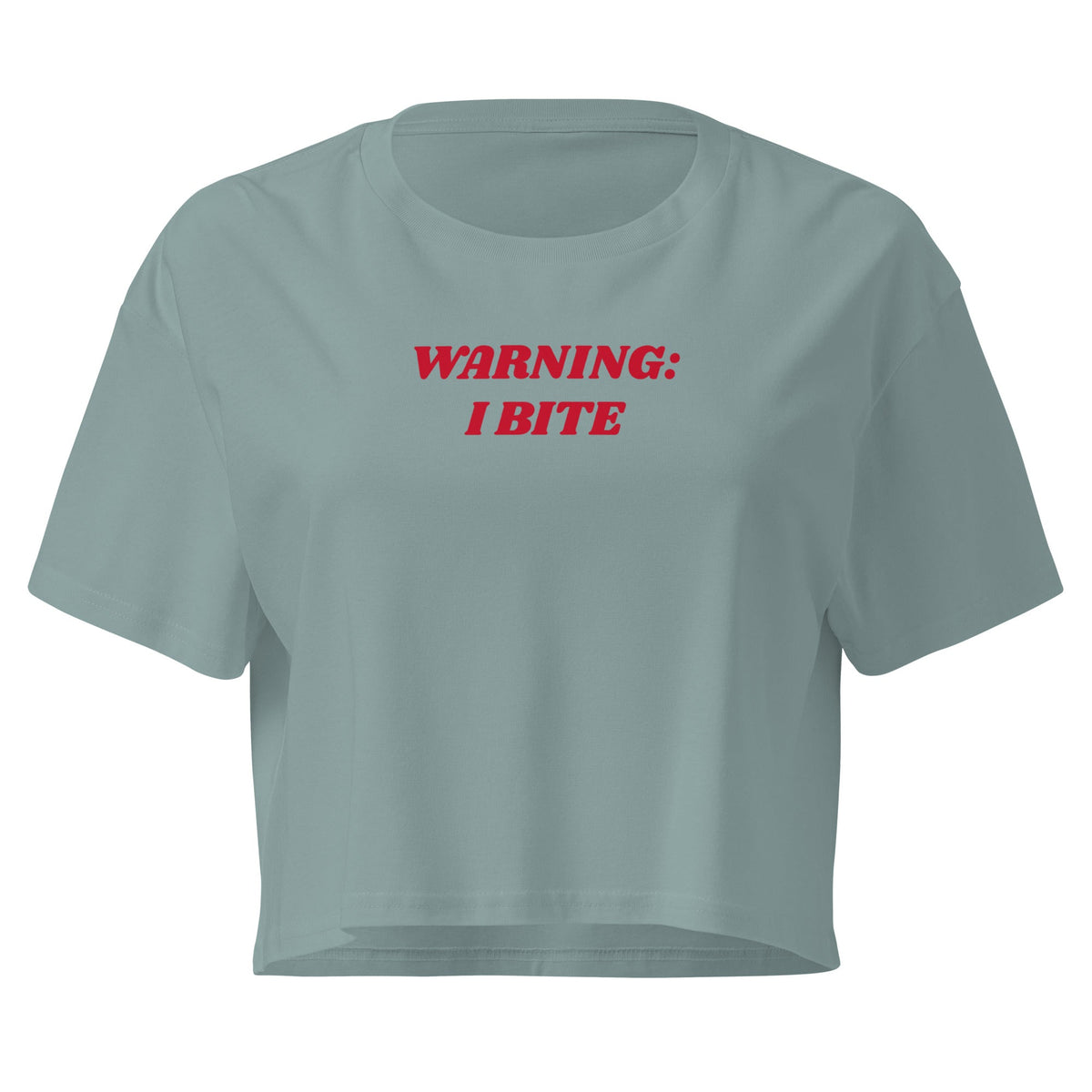 Warning: I Bite Crop Tee - ninanush