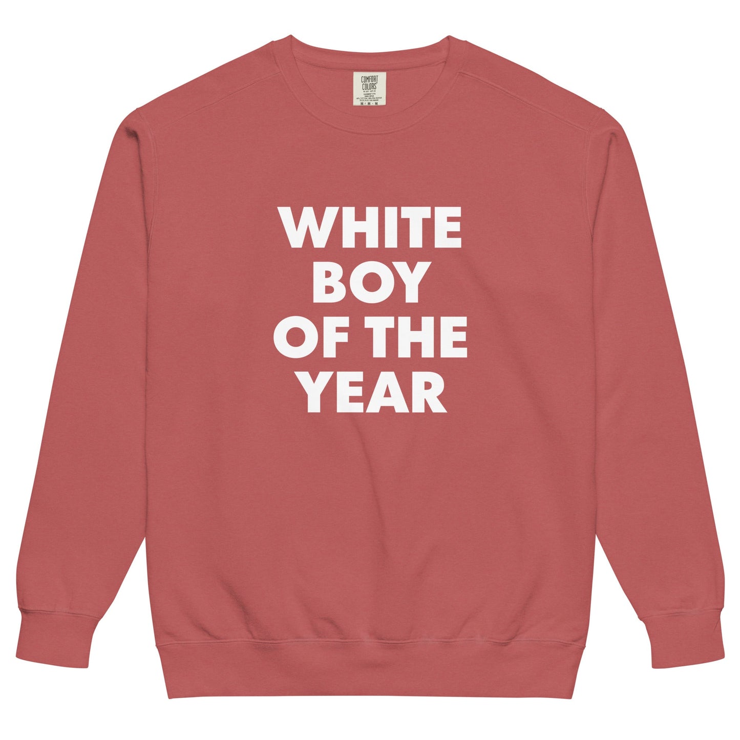 White Boy Of The Year Sweatshirt, Garment-Dyed - ninanush